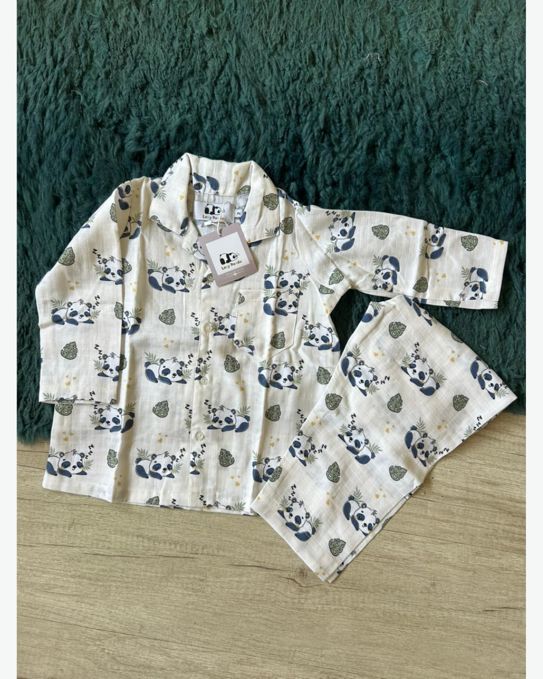 Panda Theme Kids Night Suit Set