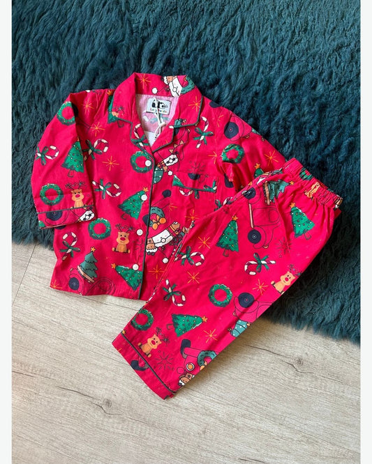 Christmas Printed Unisex Kids Nightsuit