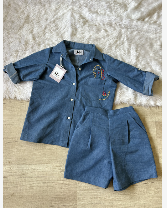 Dino Denim Coord Set